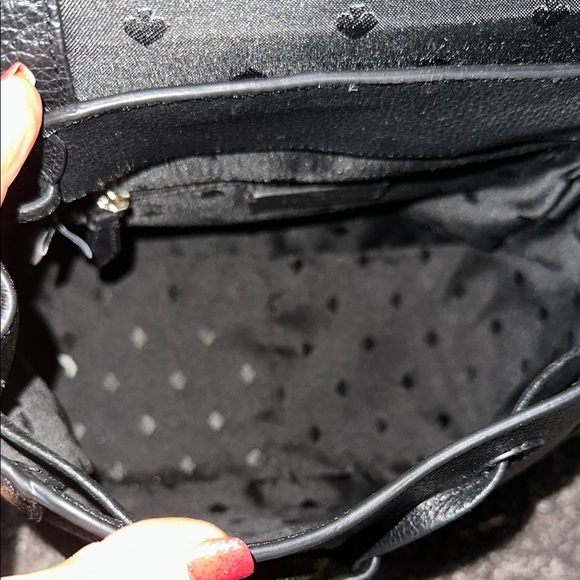 Kate Spade Black Pebble Leather Backpack - Picture 9 of 12